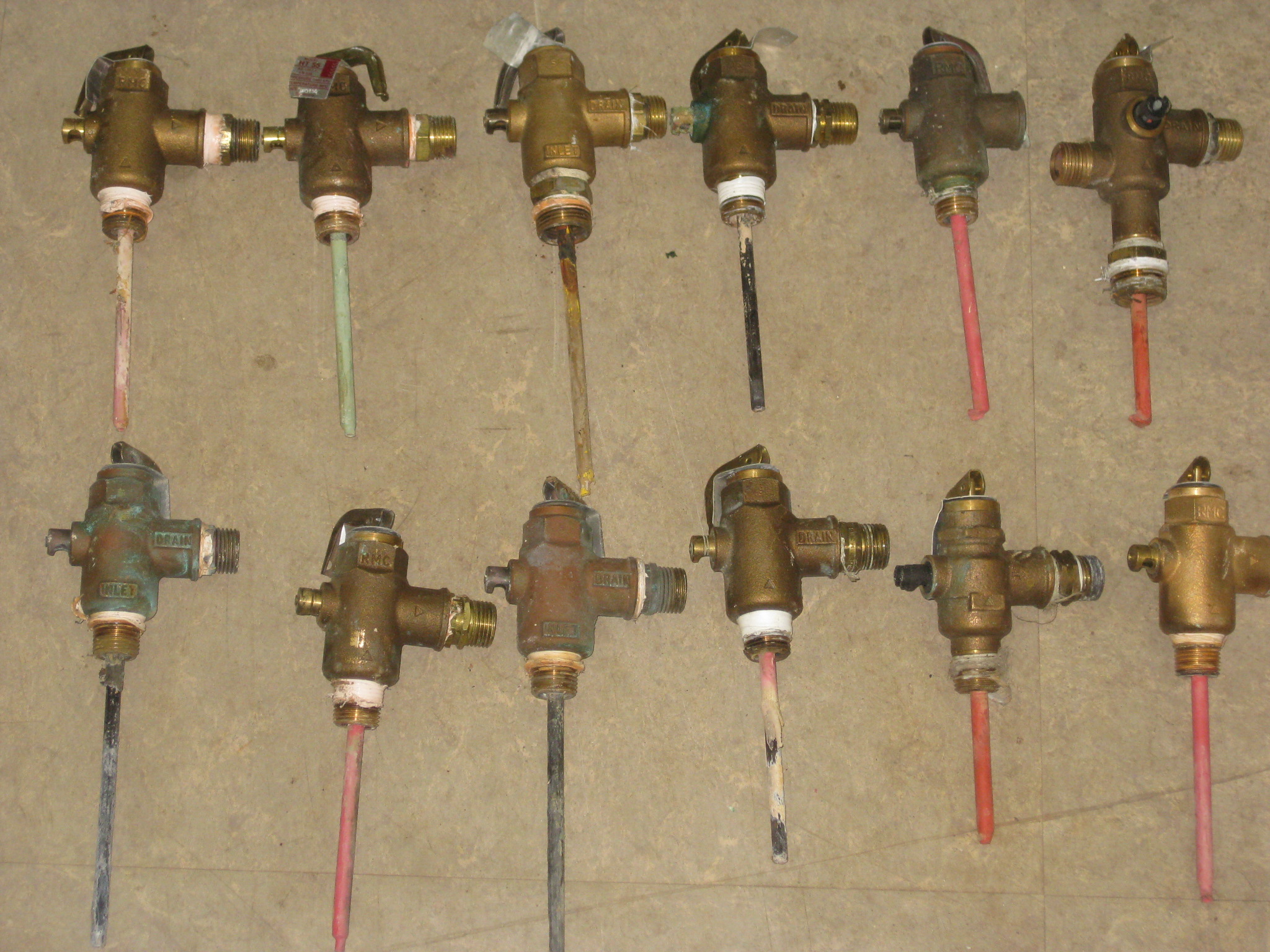 Temperature & Pressure Relief valves. Dont forget to activate them 